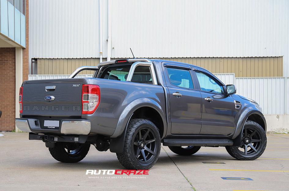FORD RANGER AVALANCHE MATTE BLACK FRONT MILLED